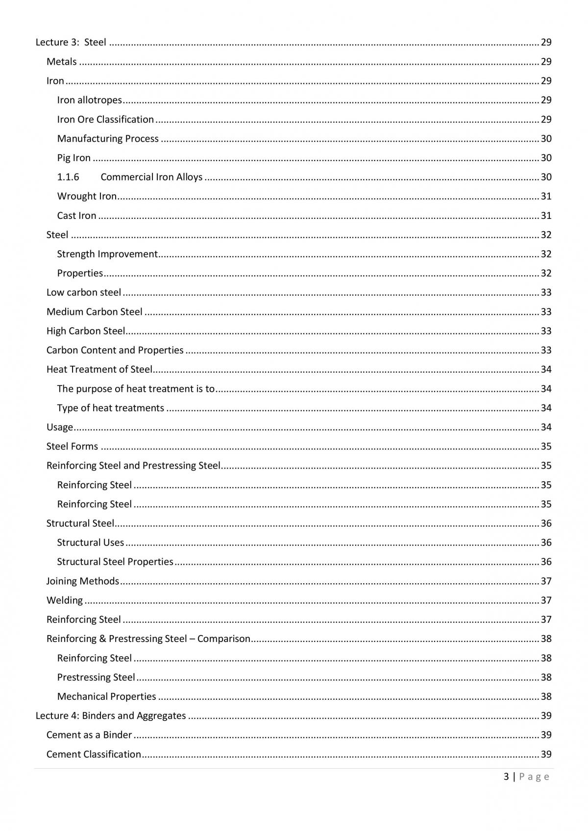 Complete Construction Materials Mid Semester Study notes - Page 3