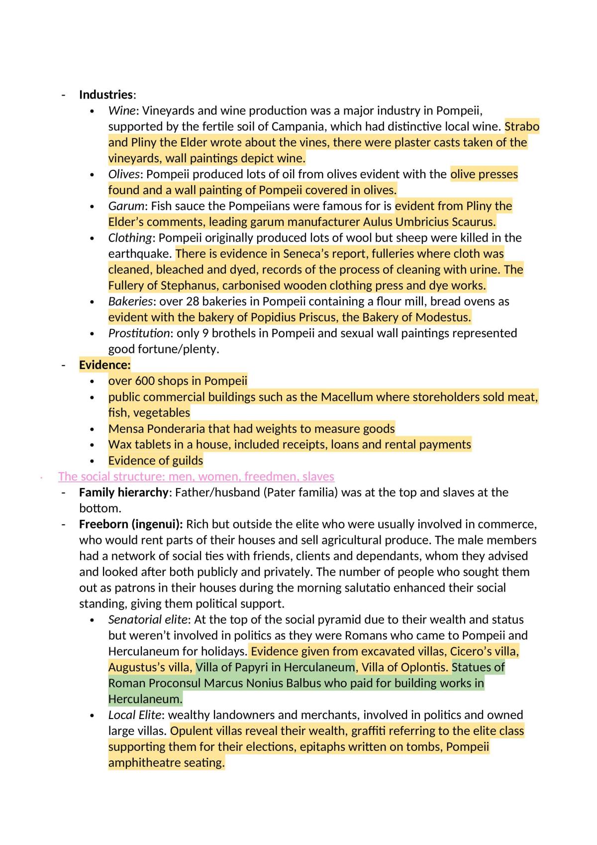 Sparta, the Greek world, Pompeii study notes - Page 30
