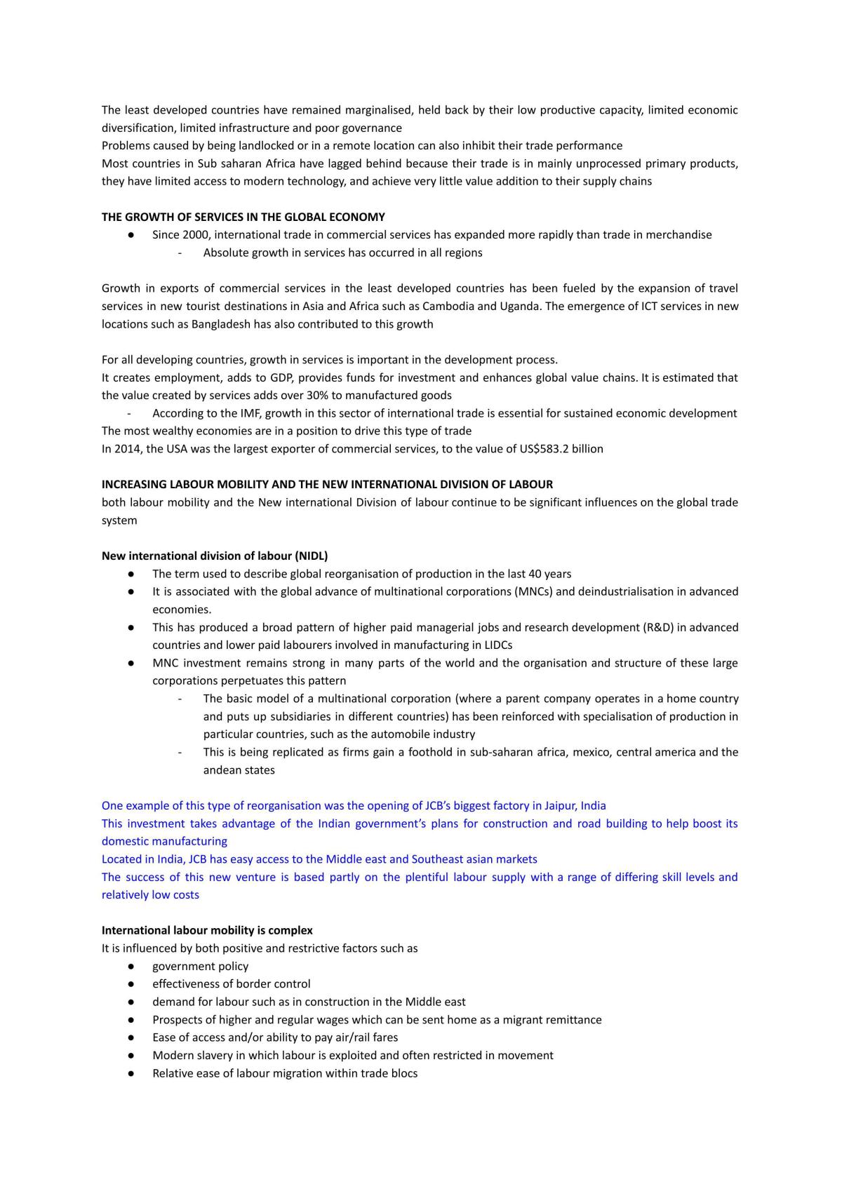Trade in the contemporary world complete notes - Page 14