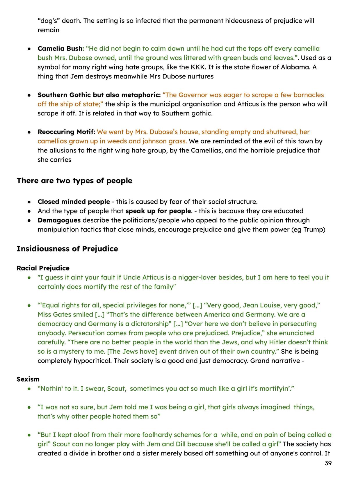 Complete Notes and Quote Analysis of 