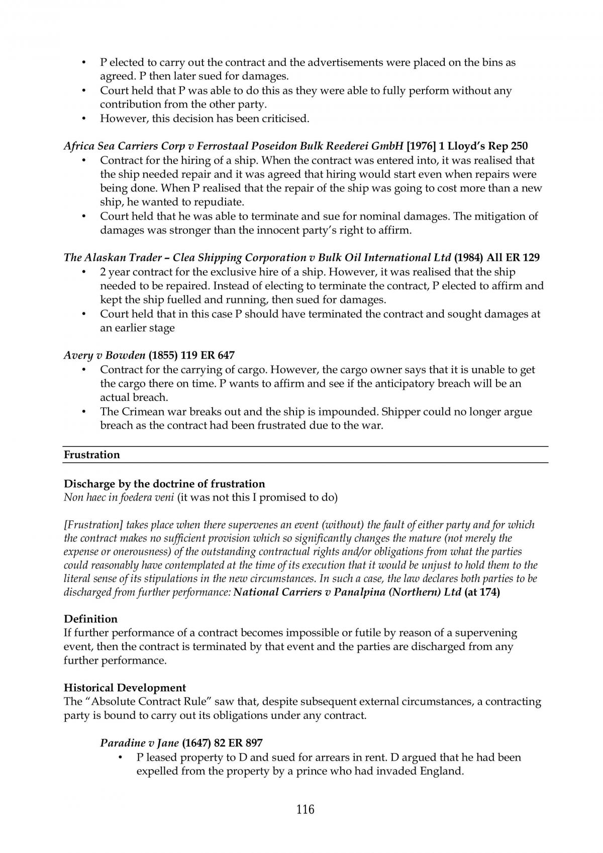 Contract Law Notes USYD - LAWS1015 - Page 116