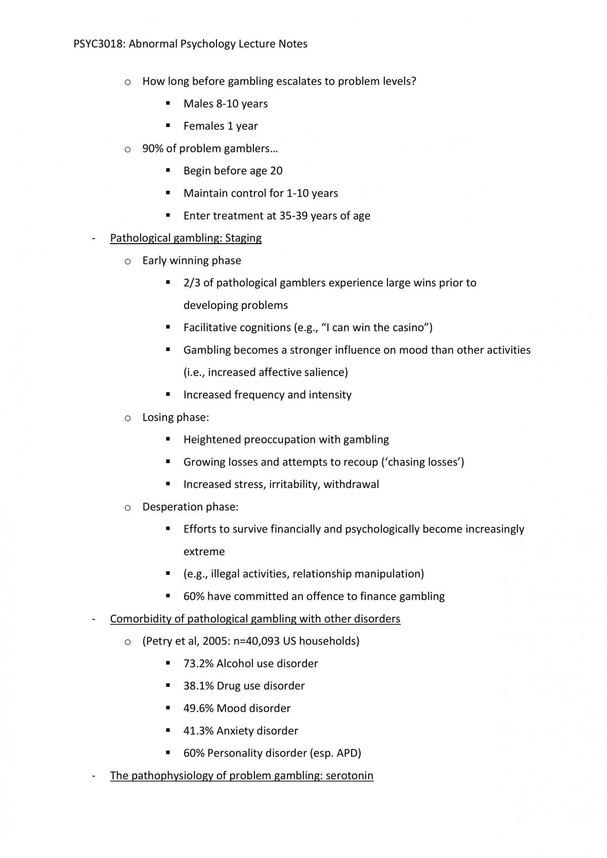PSYC3018 Abnormal Psychology comprehensive notes  - Page 120