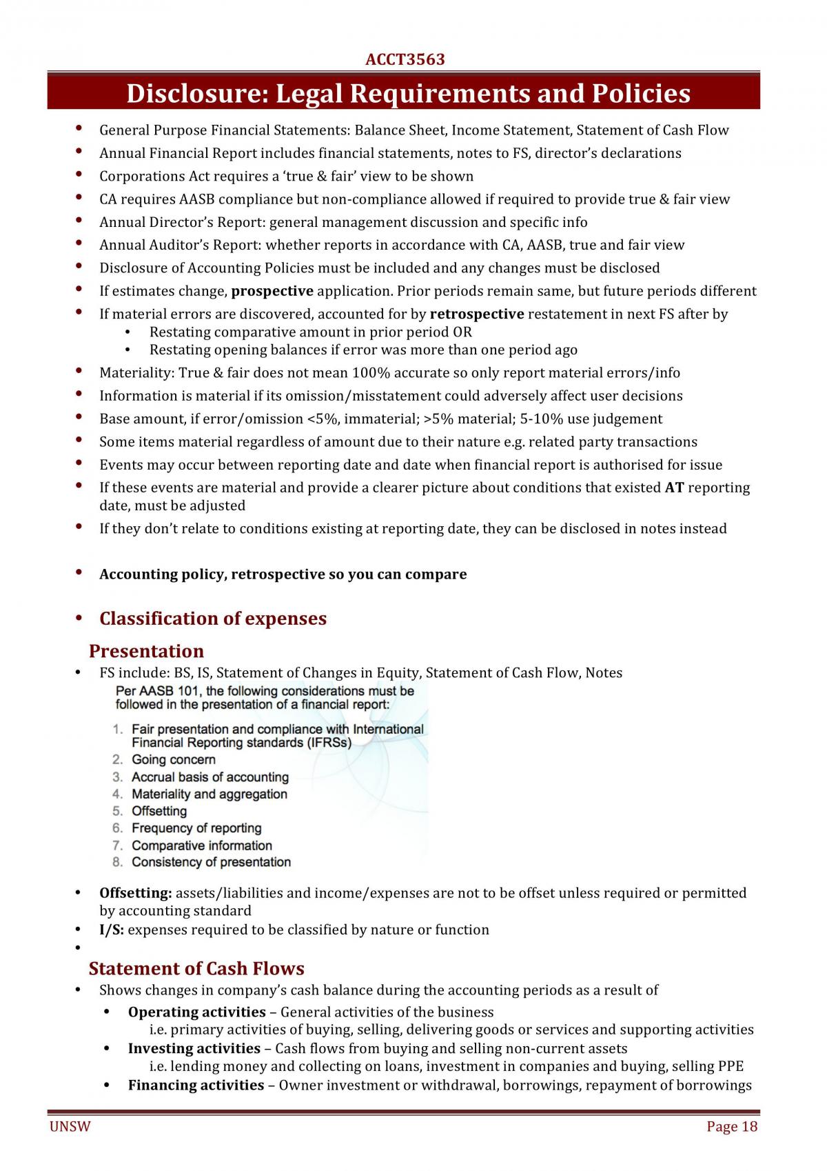 ACCT3563 Full Notes - Page 18