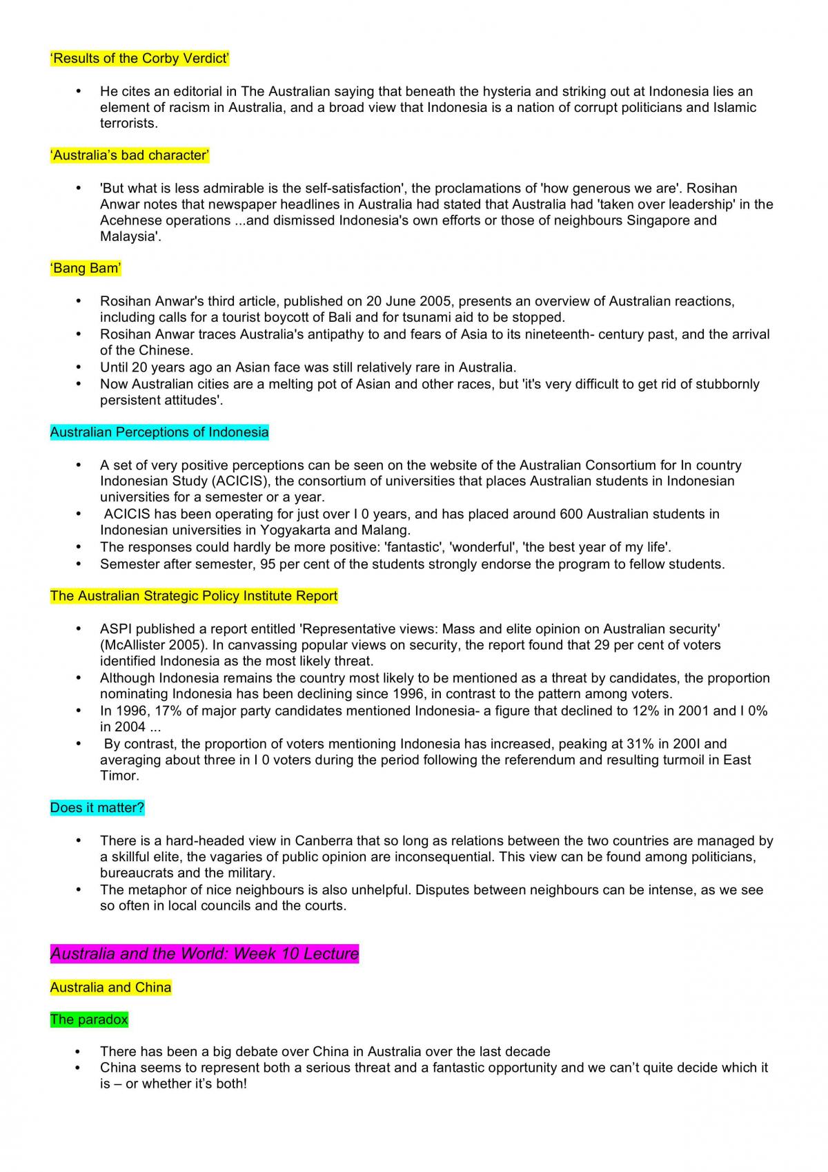 Australia And the World Notes - Page 15