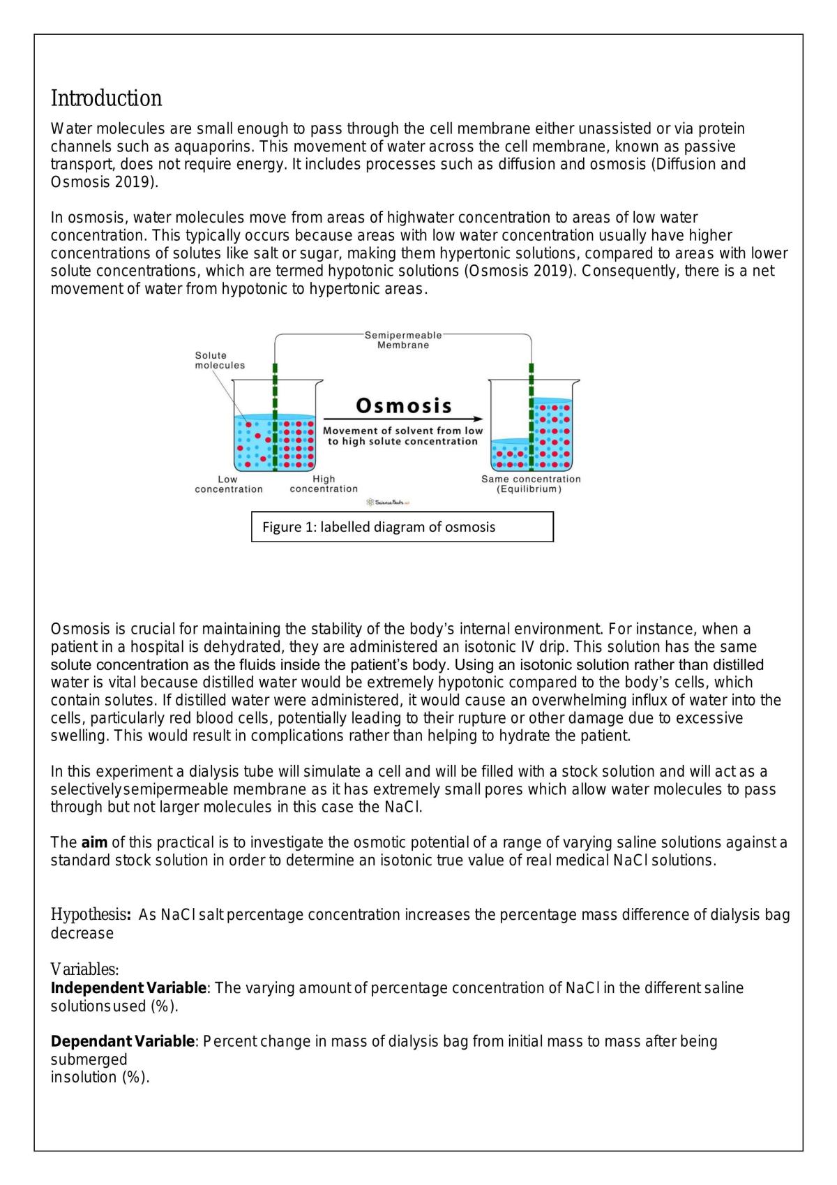 Osmosis Practical Report Year 12 - Page 3
