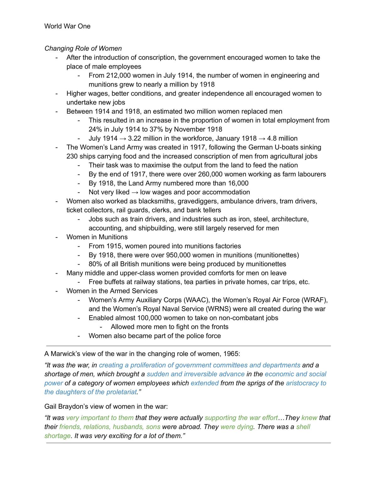 Preliminary World War One Notes - Page 23