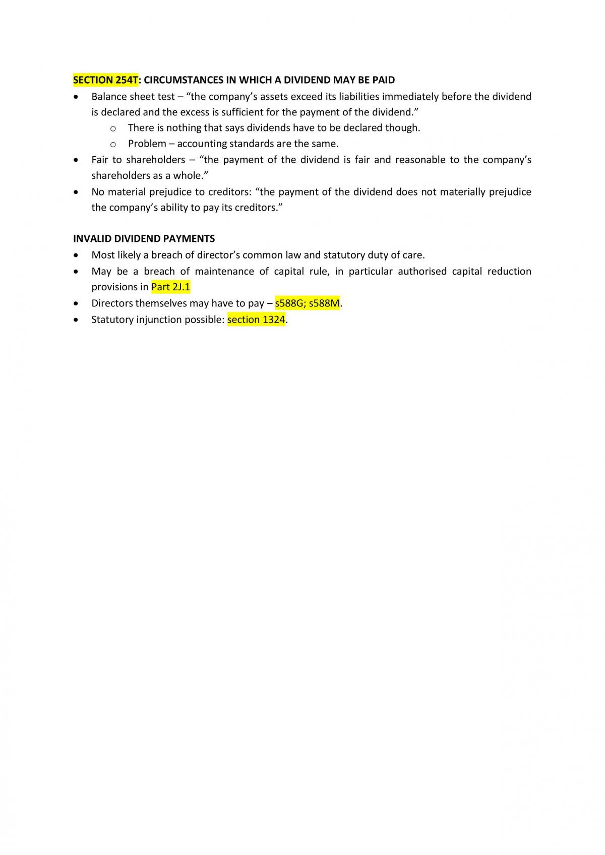 Applied Company Law Weeks 5-11 Study Notes - Page 18
