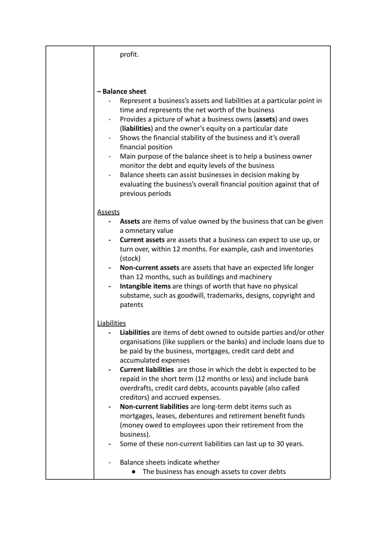 Year 11 Business Syllabus Notes Topic 1 and 2 - Page 62