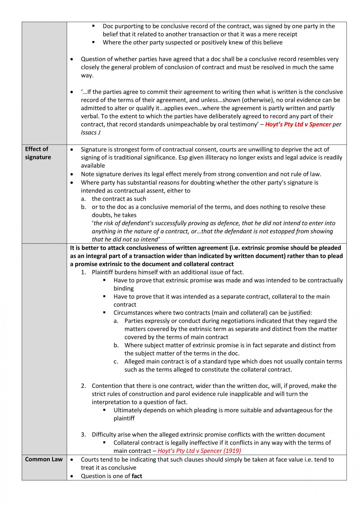 Interpretation of Contracts, LAWS3395 Full Course Notes - Page 28