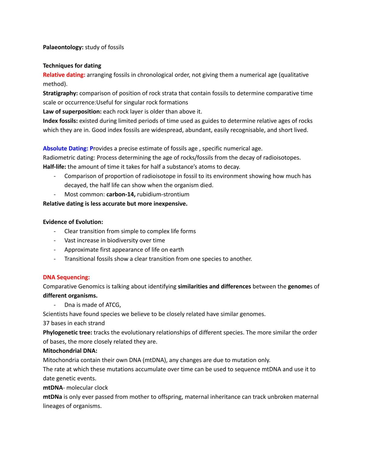 Biology Year 11 Notes - Page 26