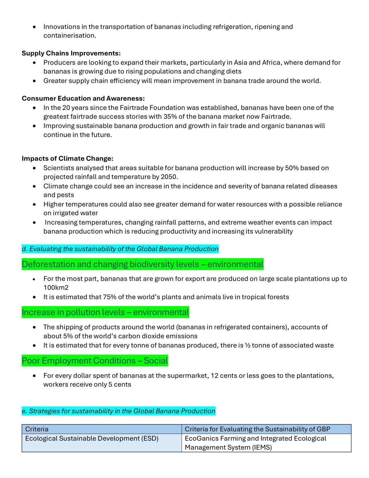 Statistics and Examples Geography Global Sustainability  - Page 24