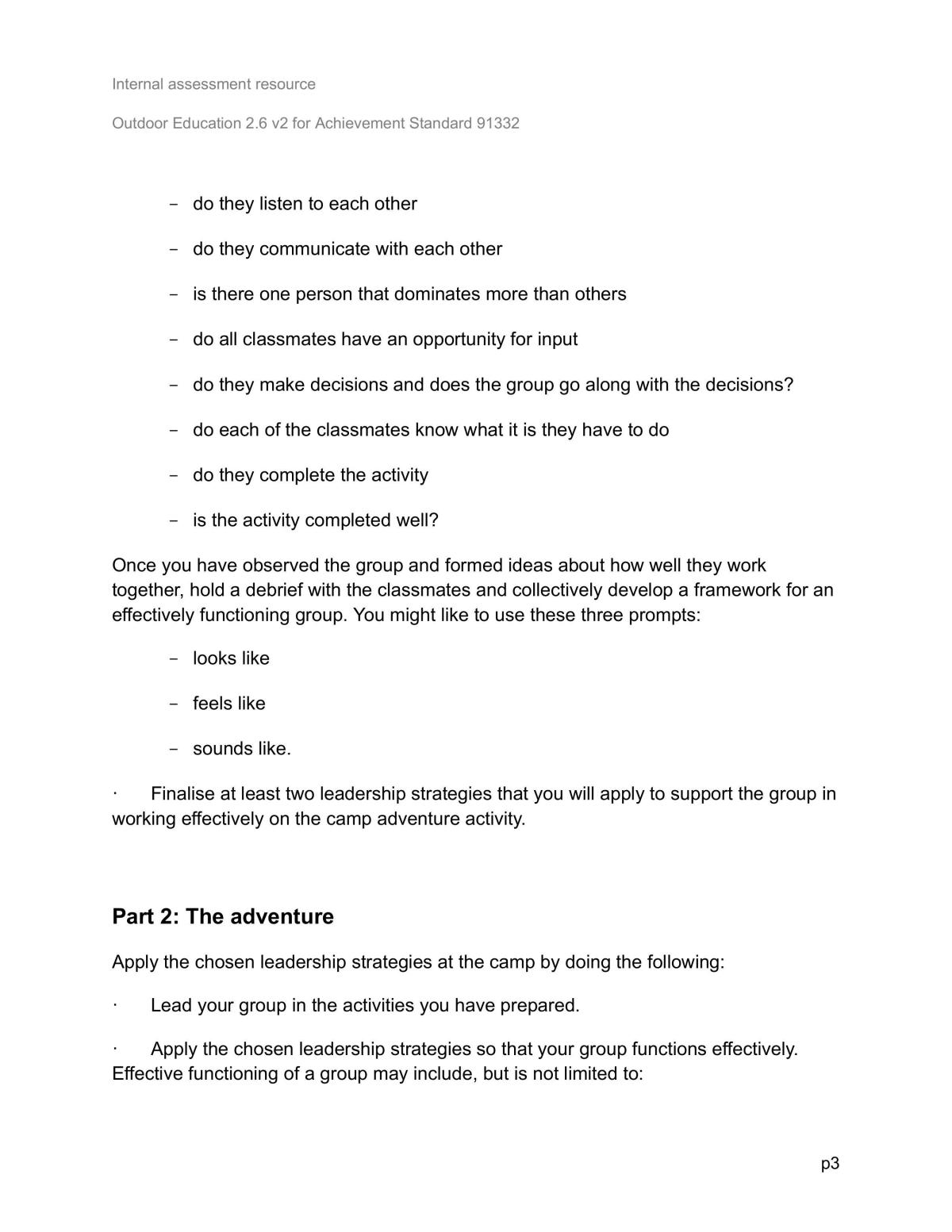Level 2 Outdoor Education 91332  - Page 3