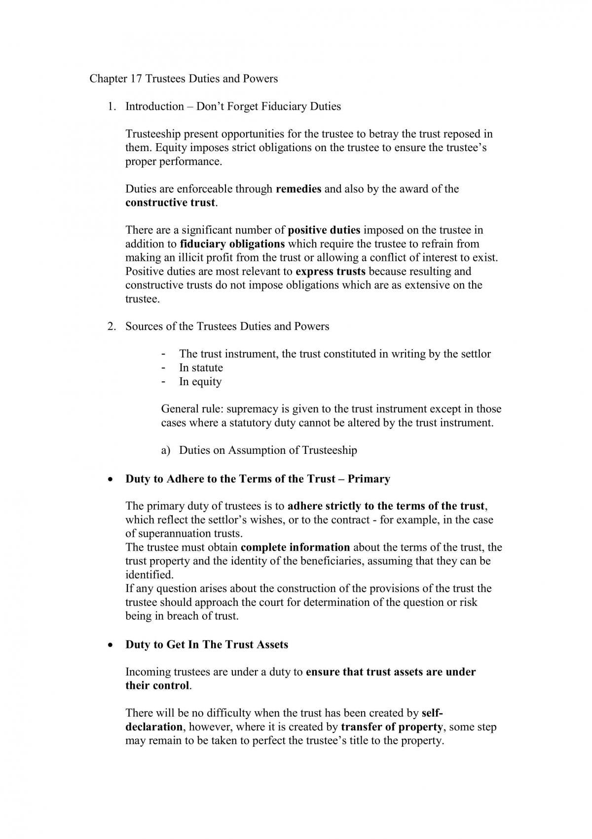 Equity and Trusts Exam Summary - Page 47