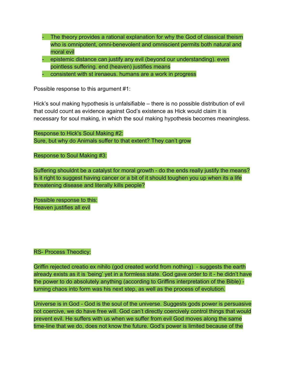 AQA A-Level Philosophy - Metaphysics of God Full A* Topic Notes  - Page 21