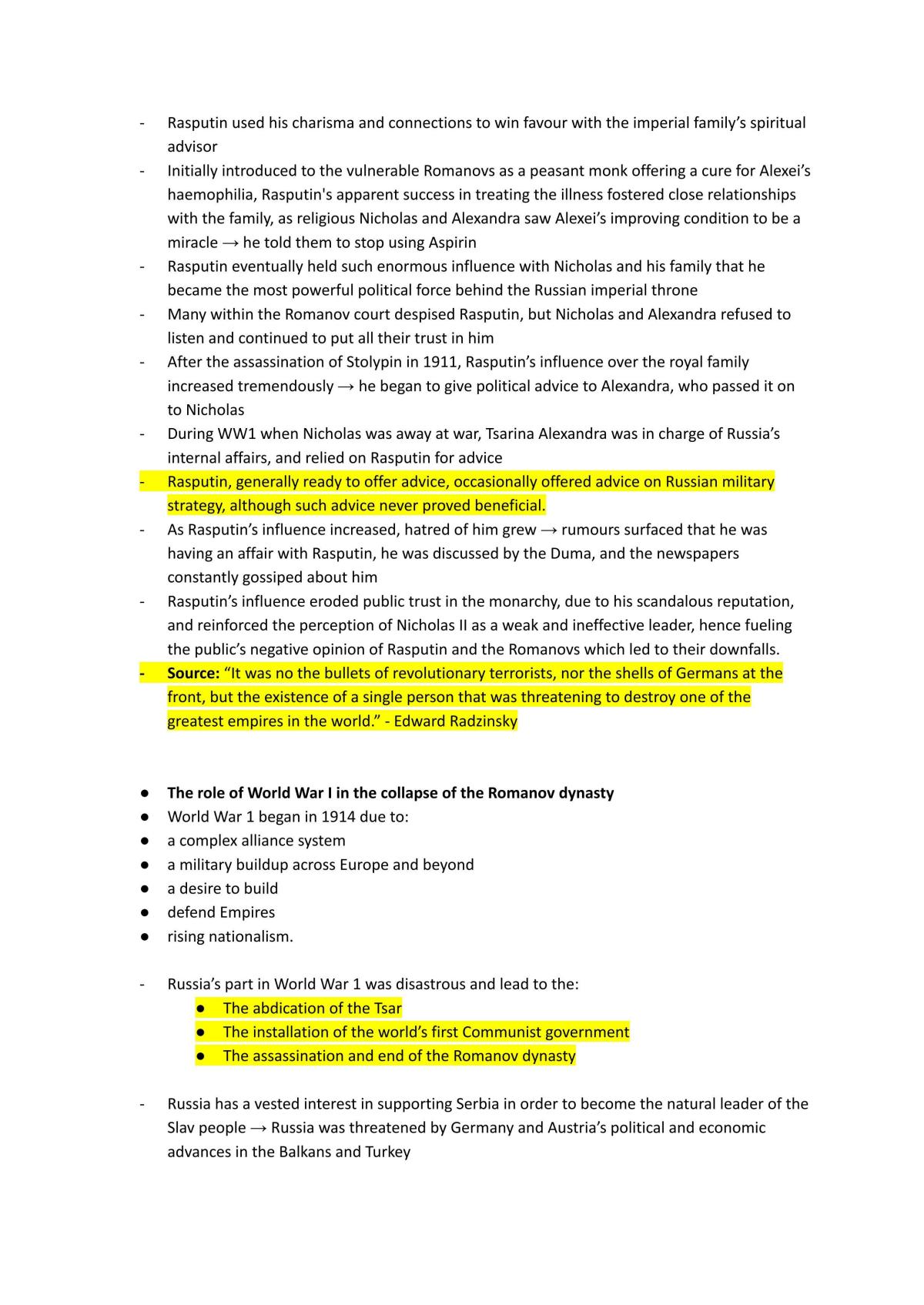 Decline of the Romanov Dynasty Notes - Page 17
