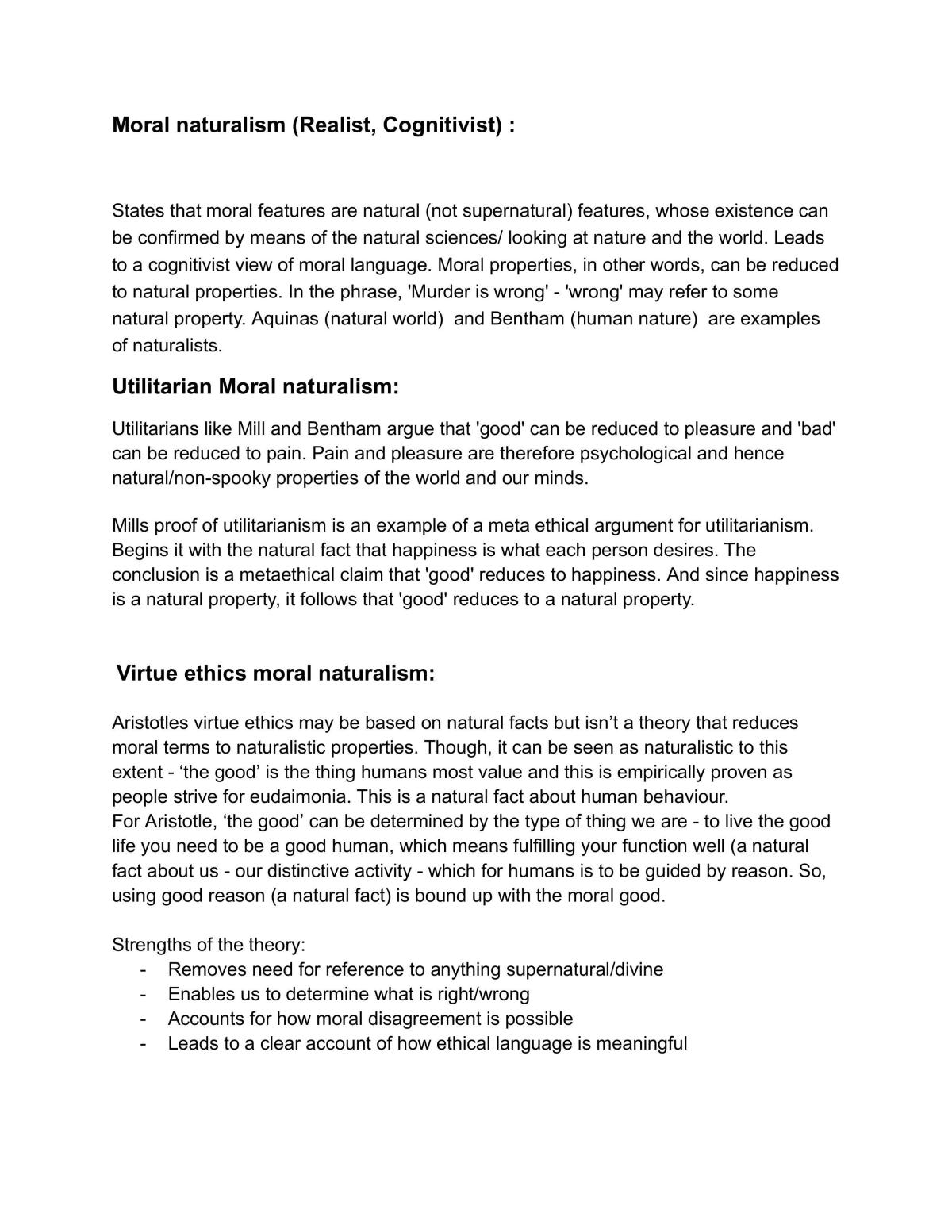 Moral Philosophy - Philosophy A-Level A* Notes  - Page 28