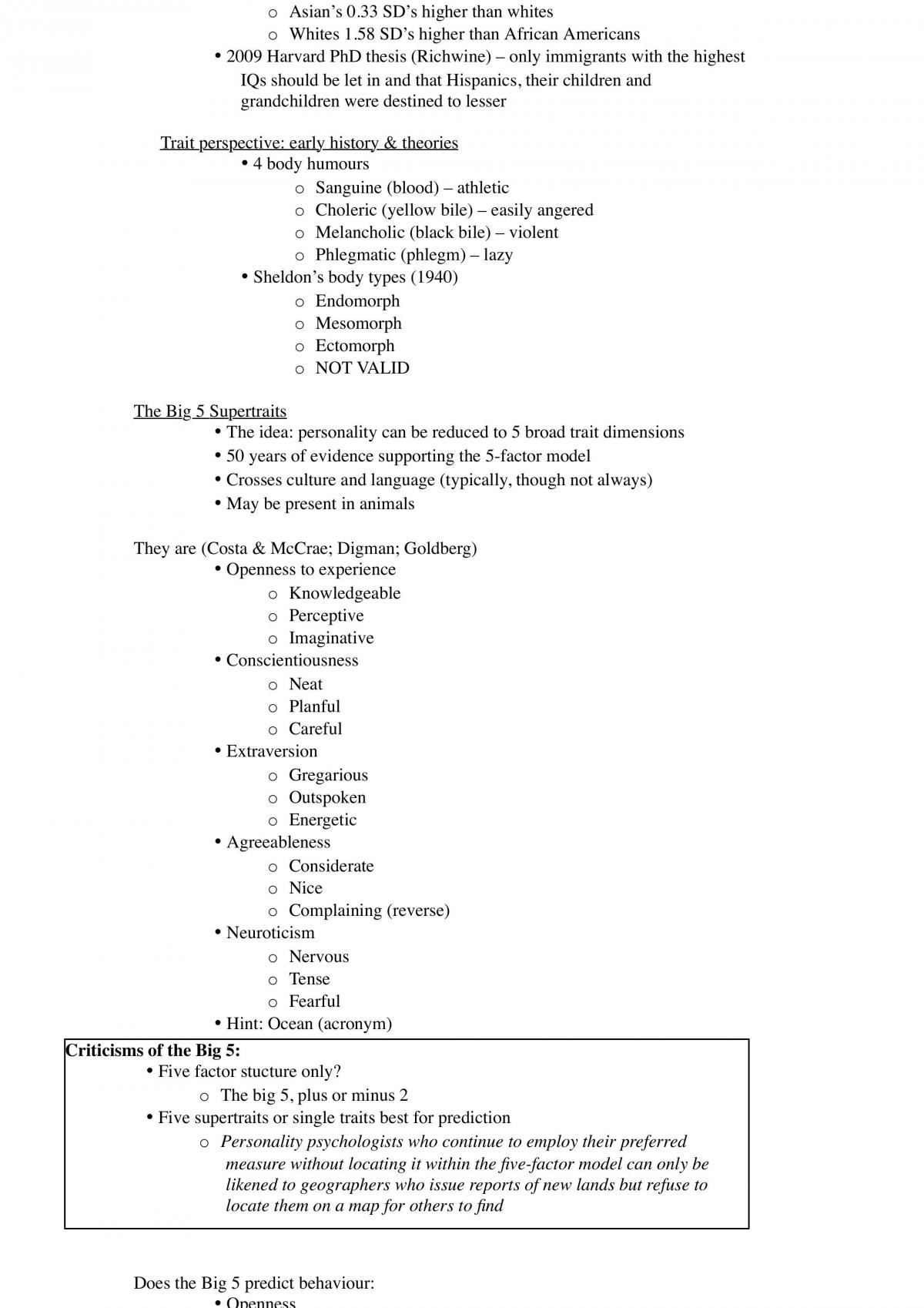 Lecture Notes PSYC1A  - Page 24