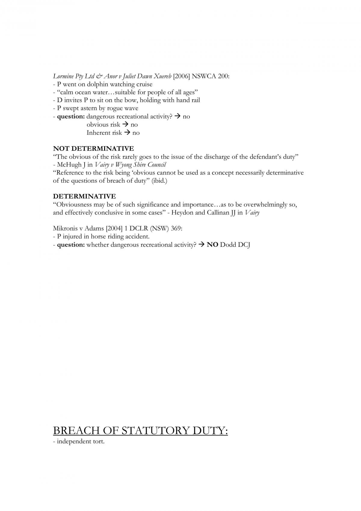 Torts Exam Notes - Page 20