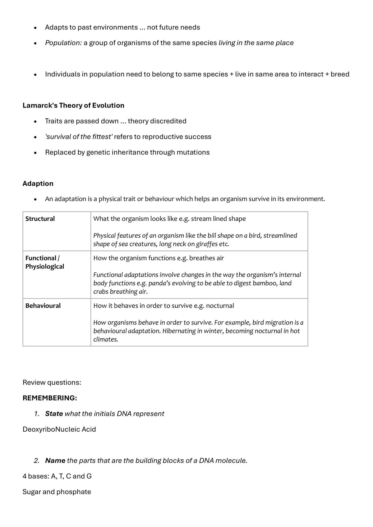 Biology DNA & Genetics Notes - Page 16