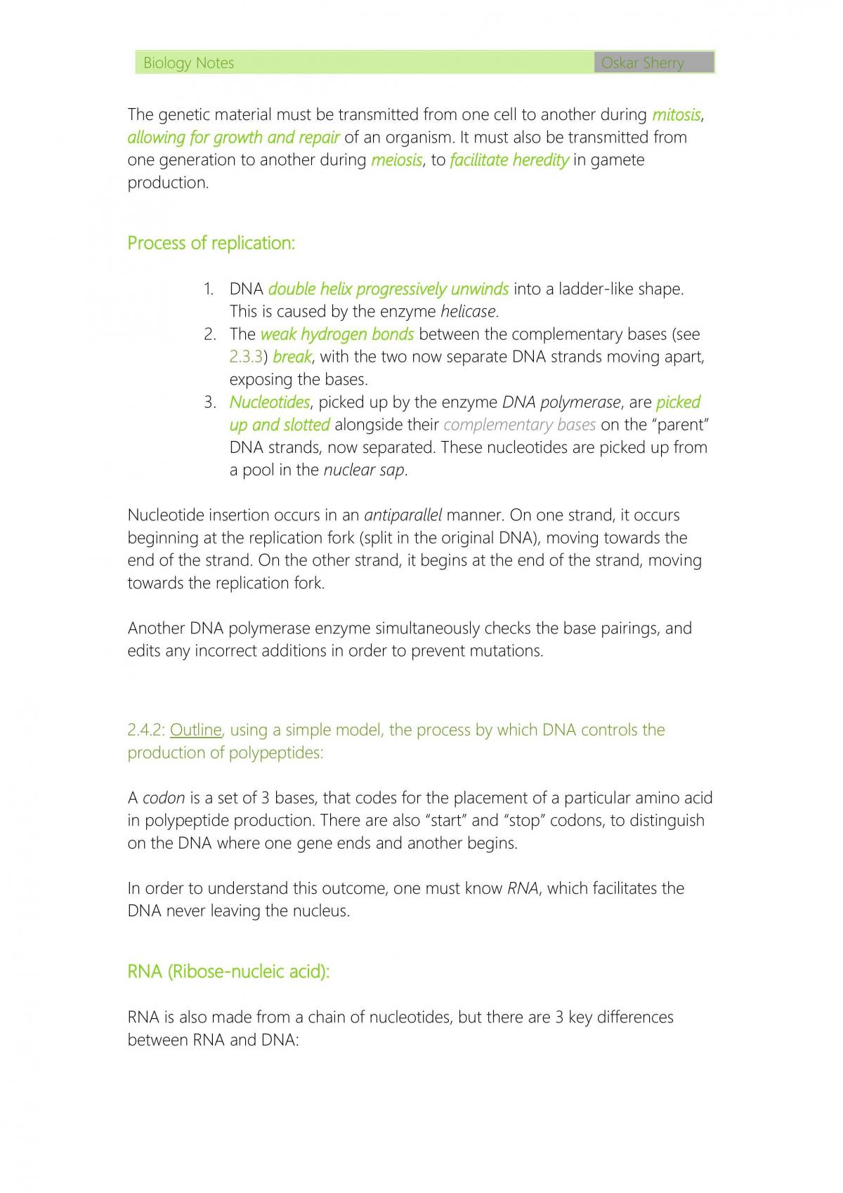 Blueprint of Life Notes - Page 21