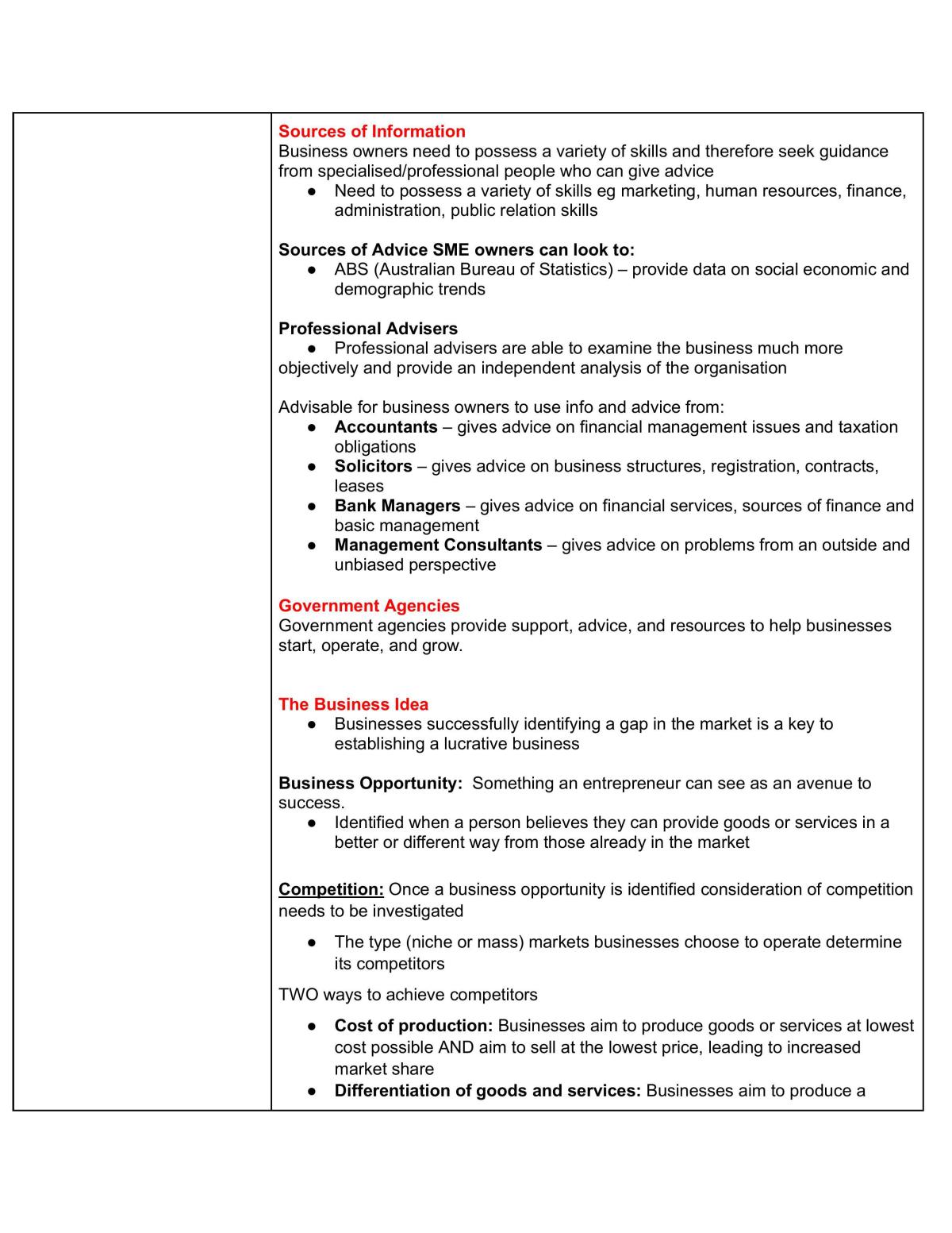 Preliminary Business Studies Notes - Page 34