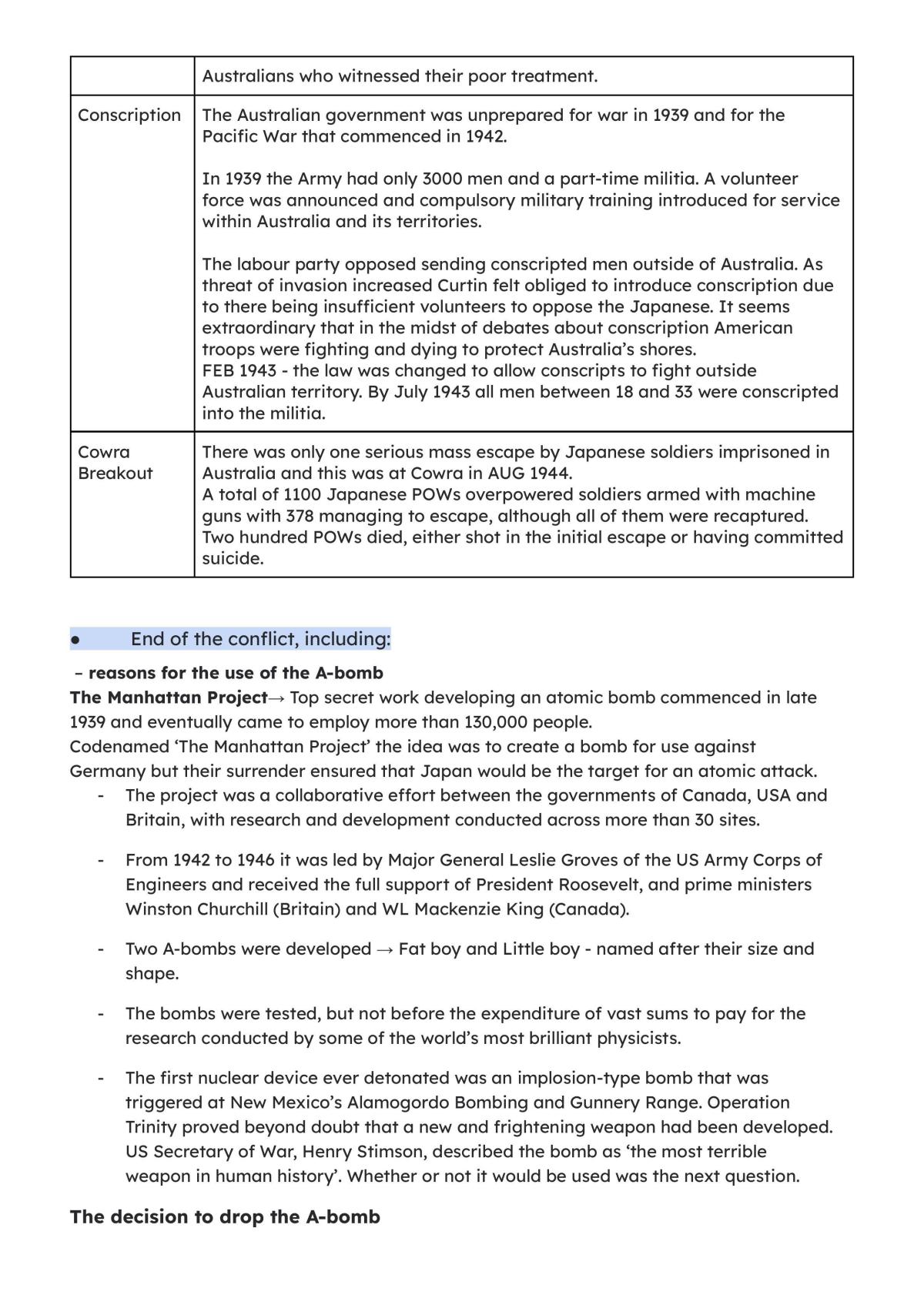 Conflict in the Pacific full course notes - Page 24