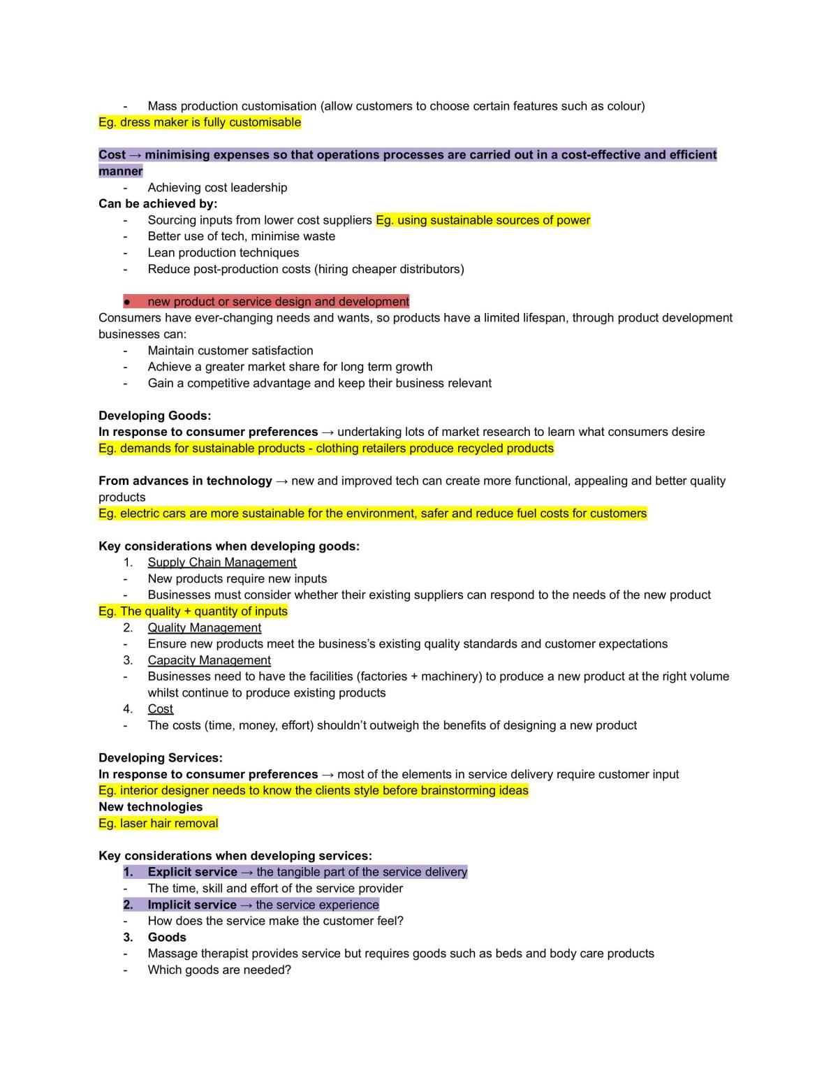 Business Studies HSC - Operations Full Course Notes - Page 15