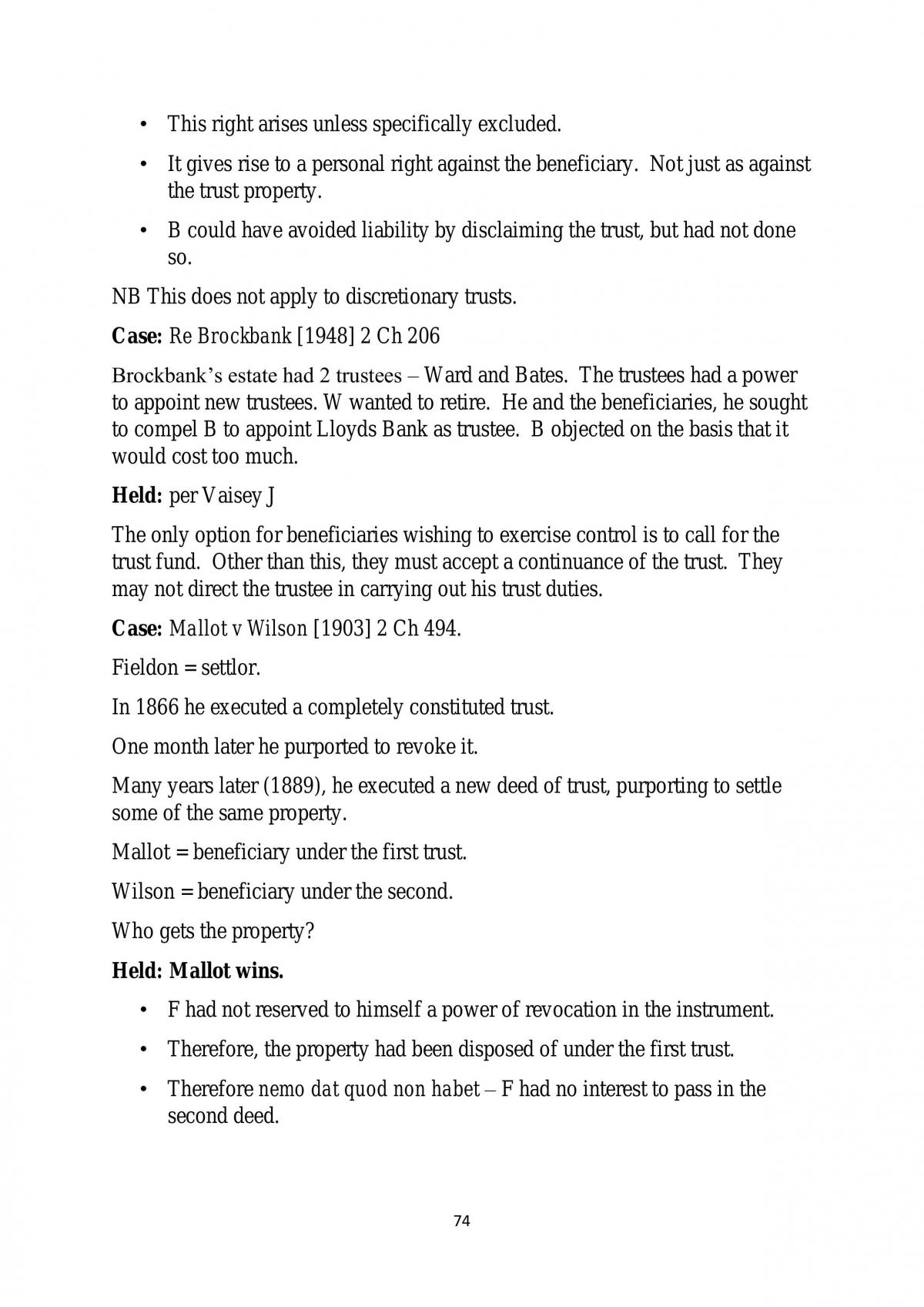 Equity and Trusts  - Page 74