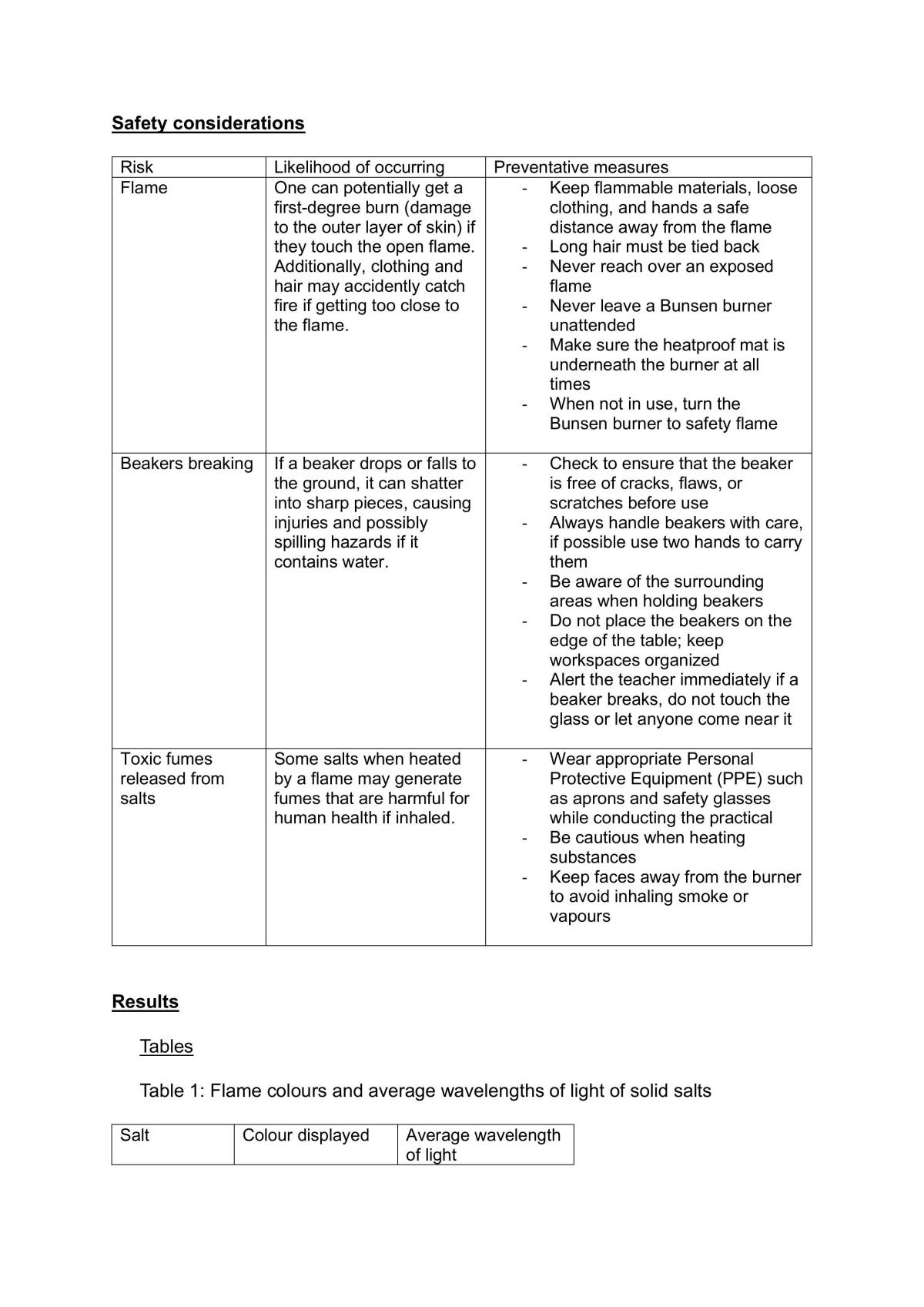Flame Test Practical Report - Page 3