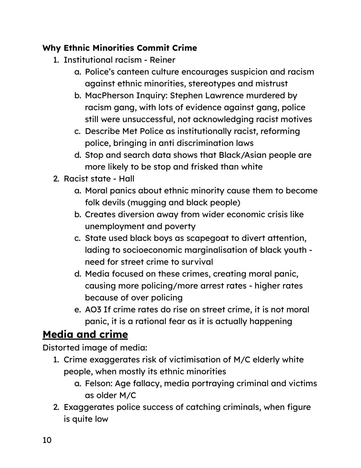 Crime and Deviance Complete Notes  - Page 10