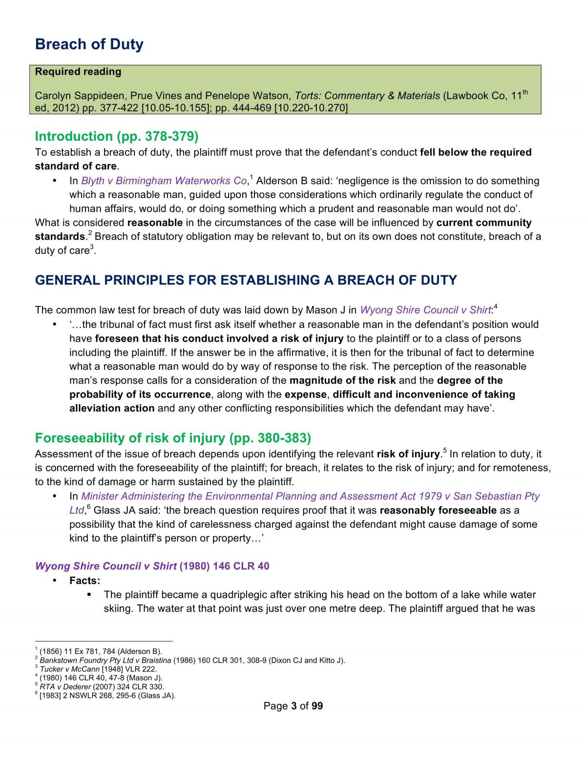 Comprehensive Torts Exam Notes 2015 - Page 3