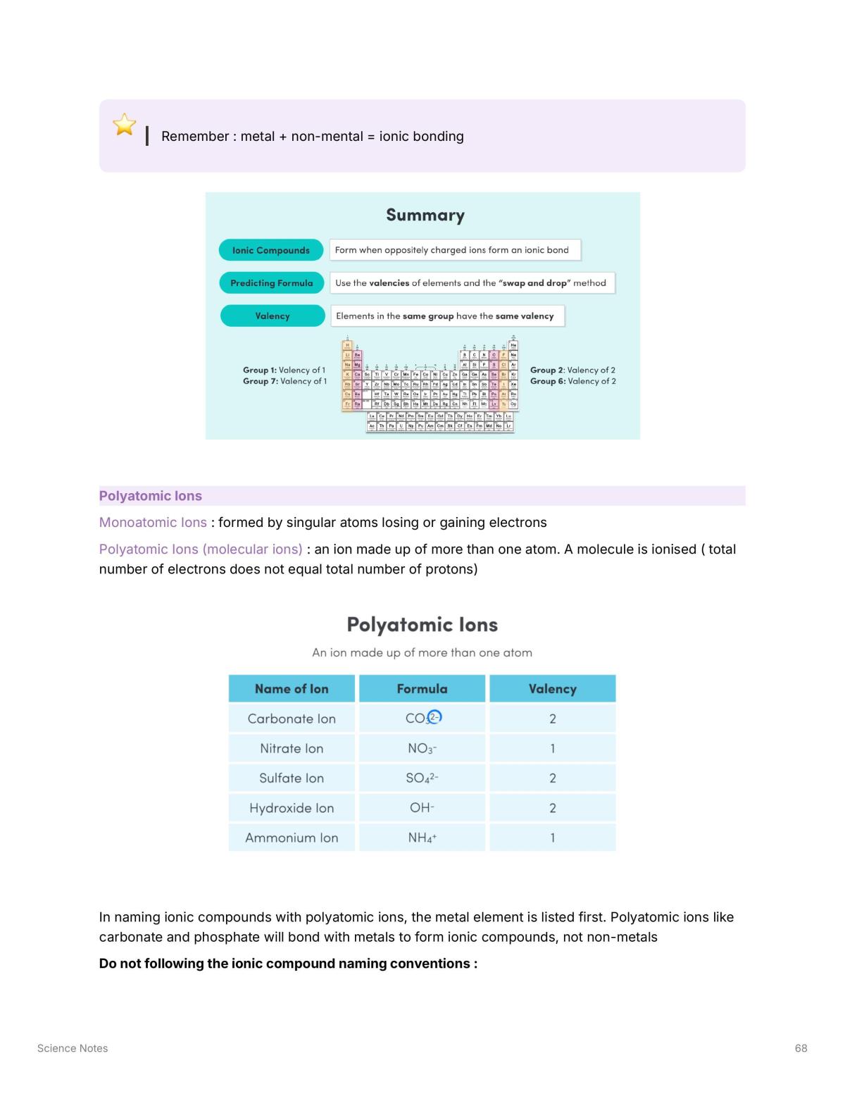 Biology, Physics and Chemistry Science Notes  - Page 68