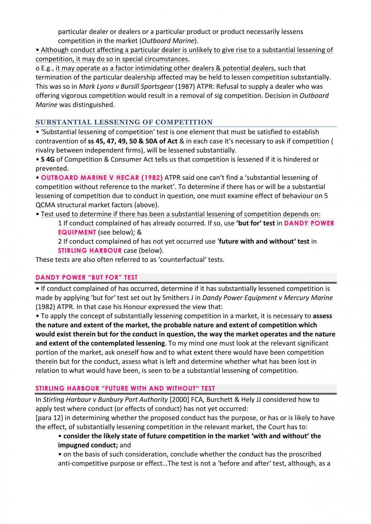 Competition Law (LAWS3022) Complete Study Notes  - Page 26