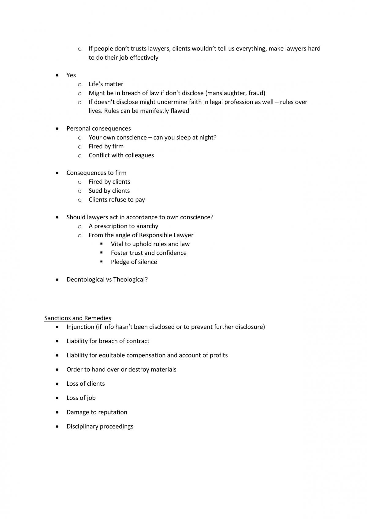 LAW4309 S2 2015 - Lawyers Ethics and Society - Exam Notes - Page 33