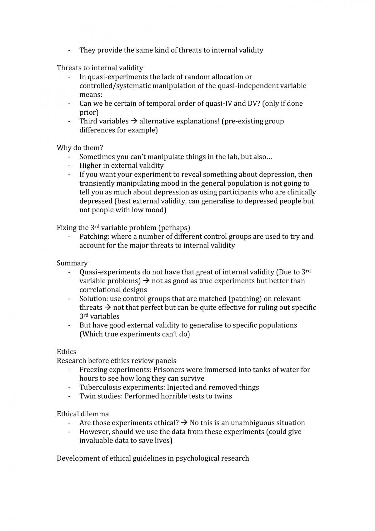 PSYC 1111 - Research Methods Notes  - Page 17