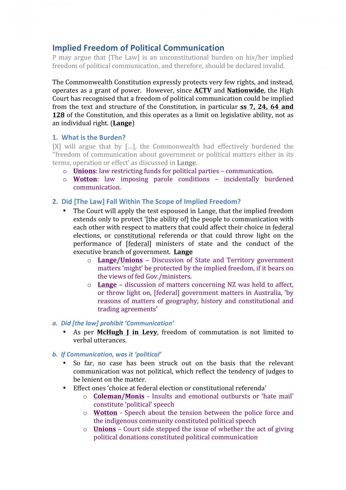 Constitutional Law Complete Exam Notes [HD] - Page 21