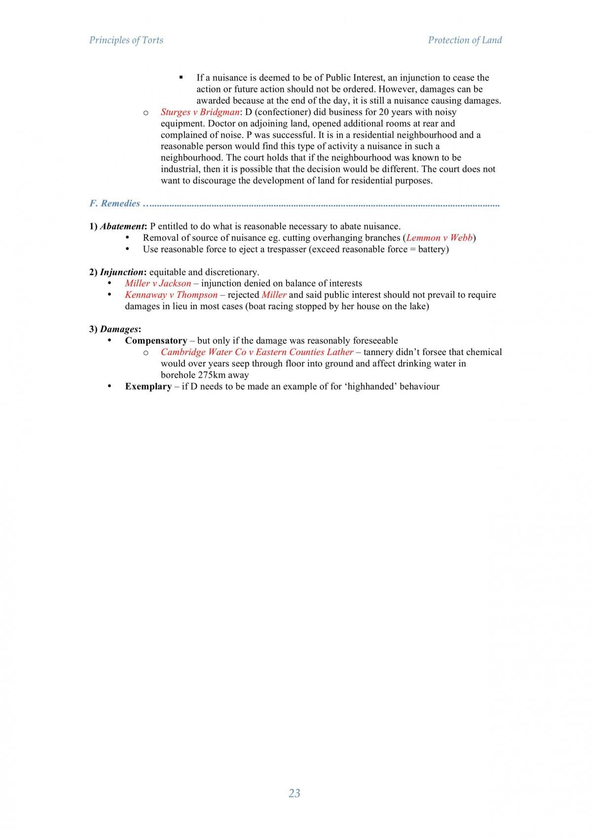 Torts Exam Notes - Page 23