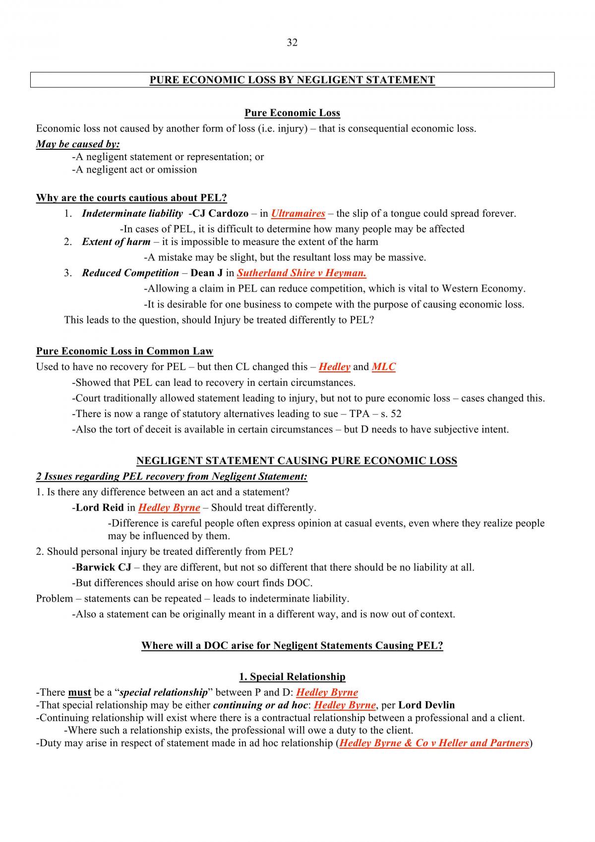 Torts B Negligence Notes - Page 32
