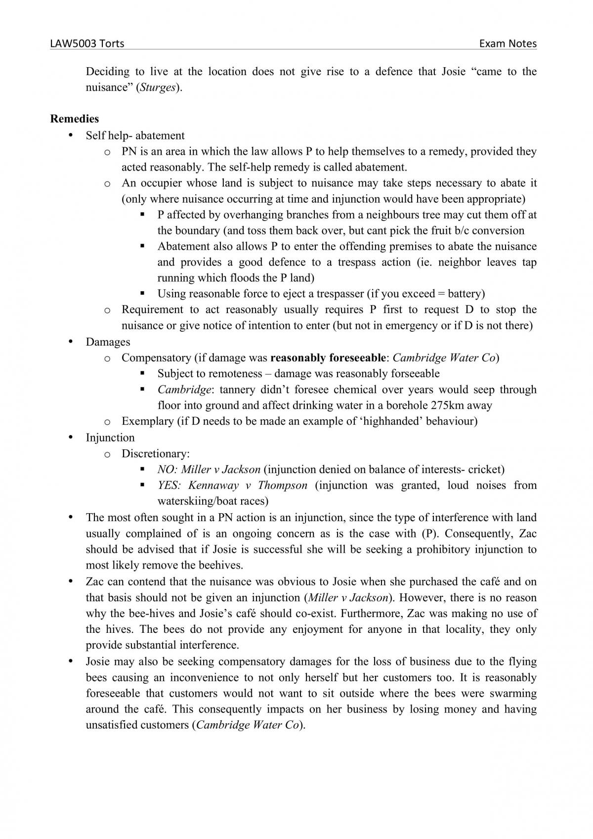 Torts Exam Notes - Page 29
