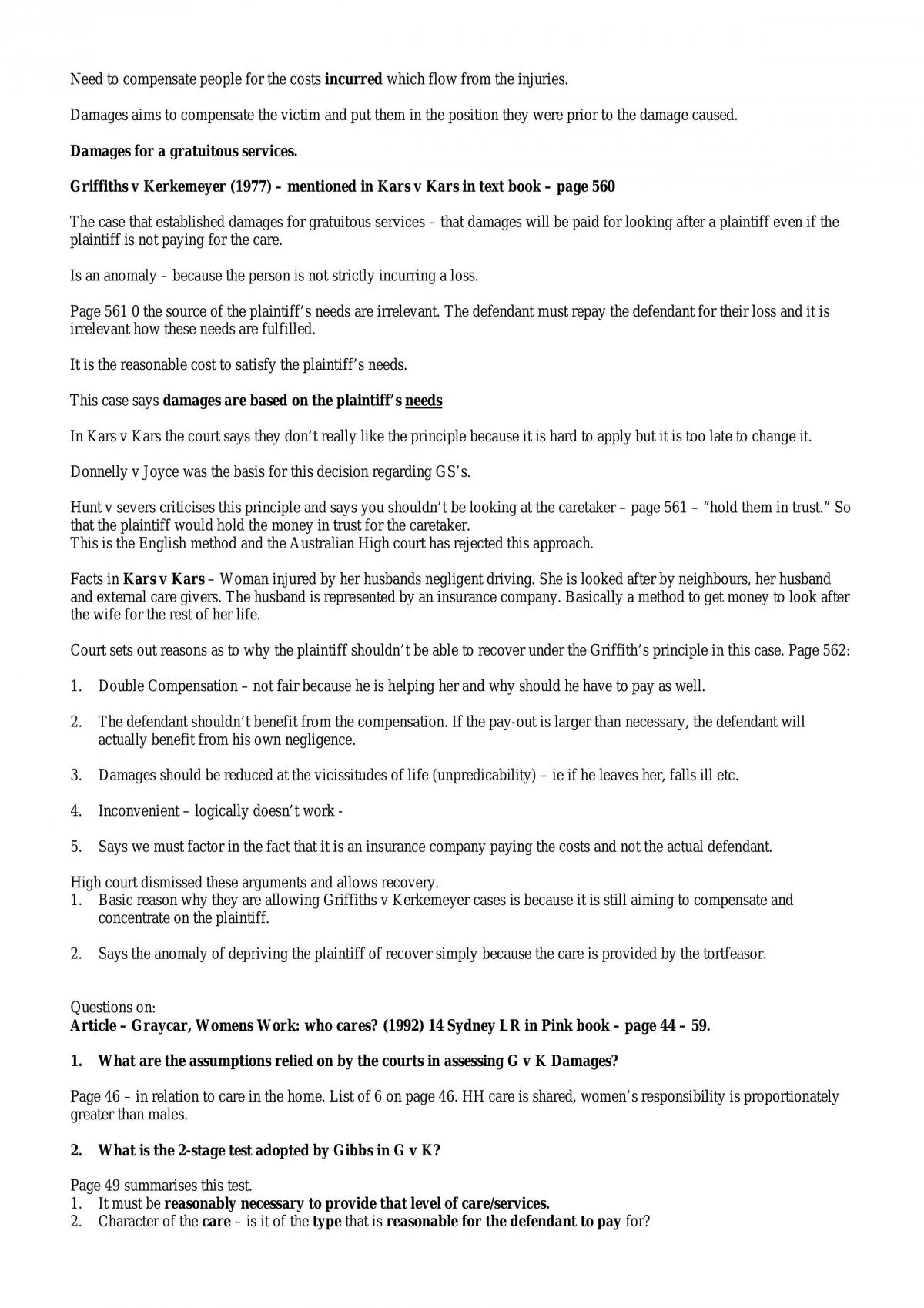 Detailed Course Notes; Cases And Commentary - Page 28