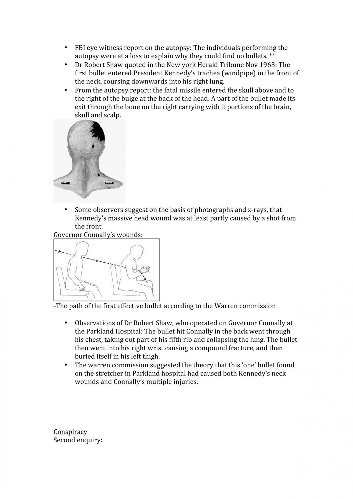 JFK Assassination Comprehensive Notes - Year 11 Modern History  - Page 15
