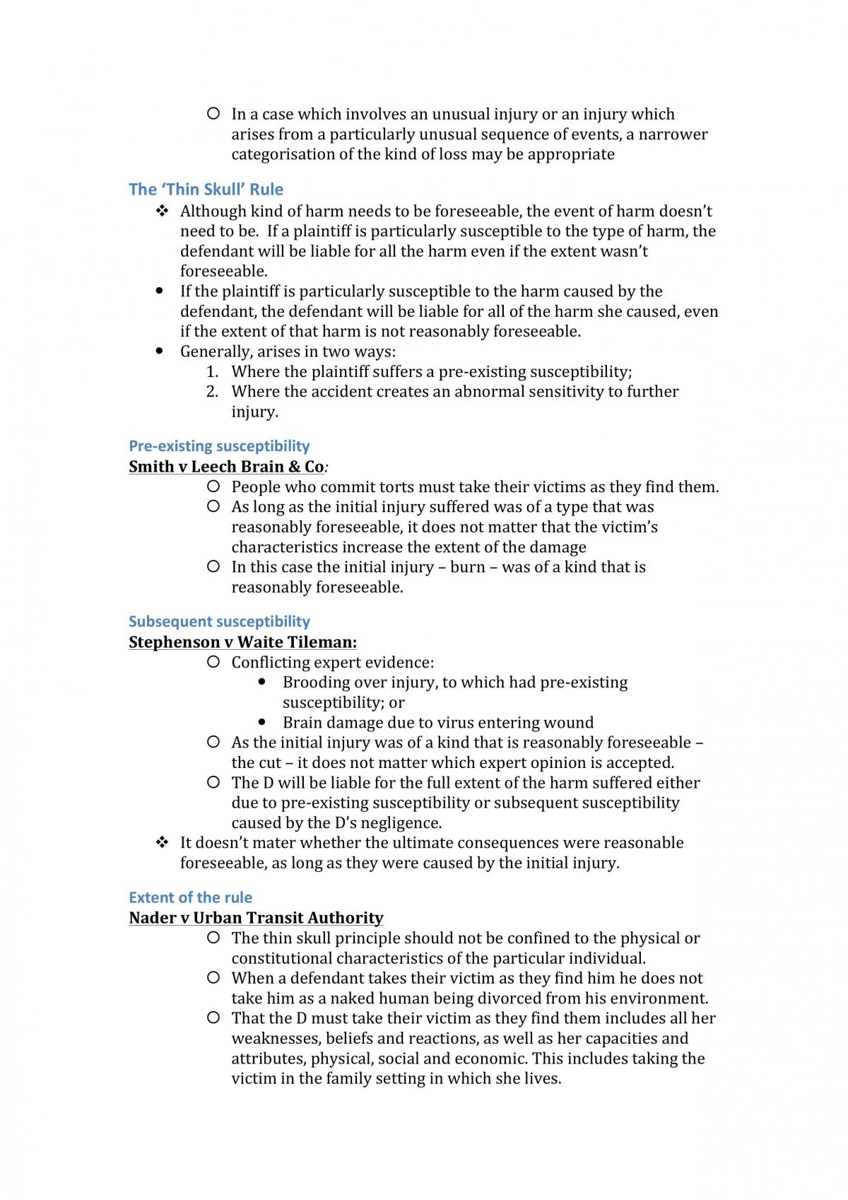Tort Law Notes - Page 39