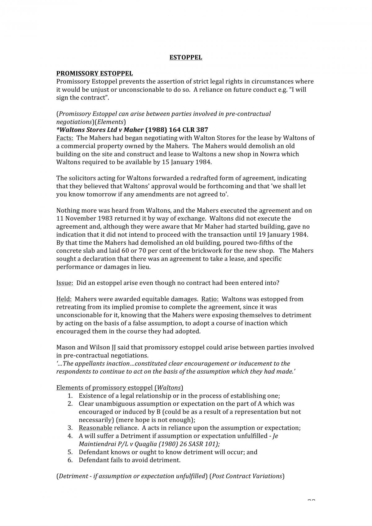 Comprehensive Contracts Case Summaries & Notes - Page 38