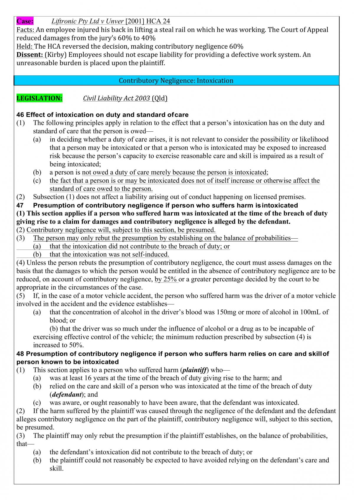 Torts Exam Template from 152 - Page 22