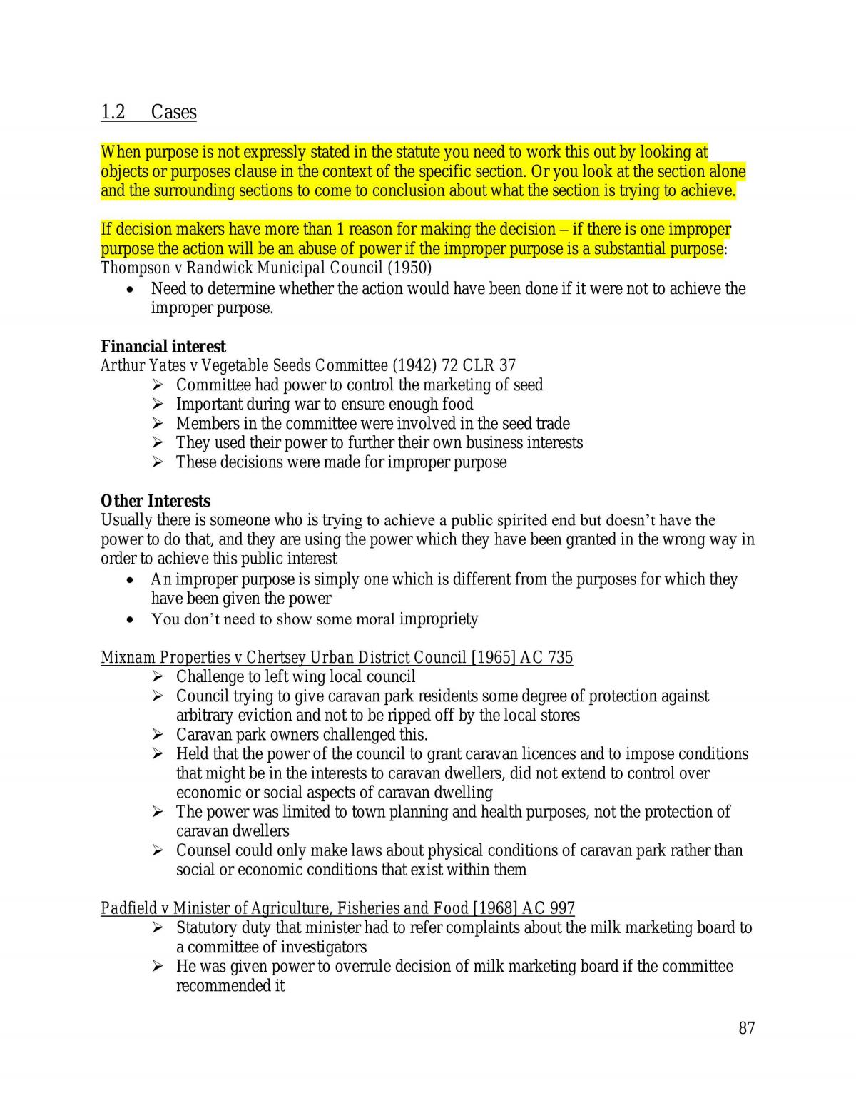 Administrative Law Notes - Page 87