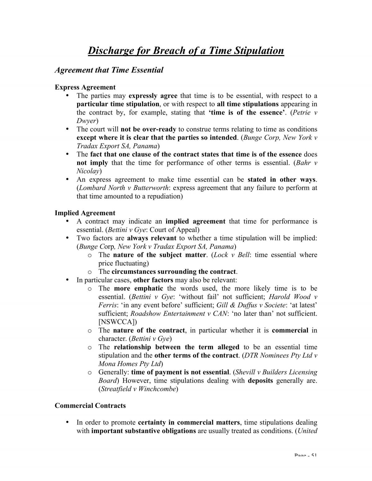 LAWS1075 Contracts Notes - Page 51