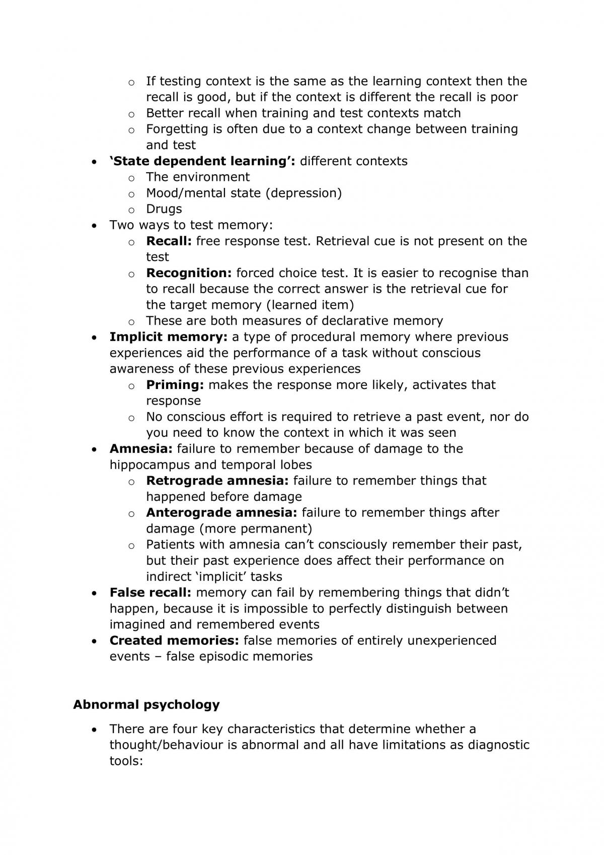 Entire Summary Notes for Psychology 1B Course  - Page 26