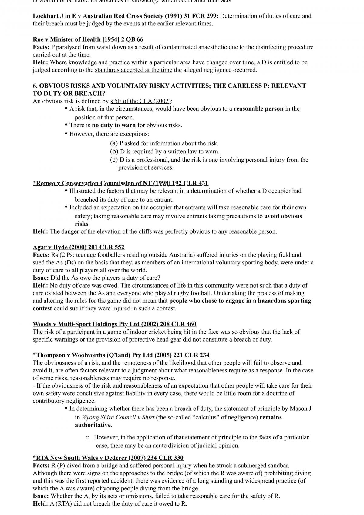 Torts Exam Notes  - Page 41