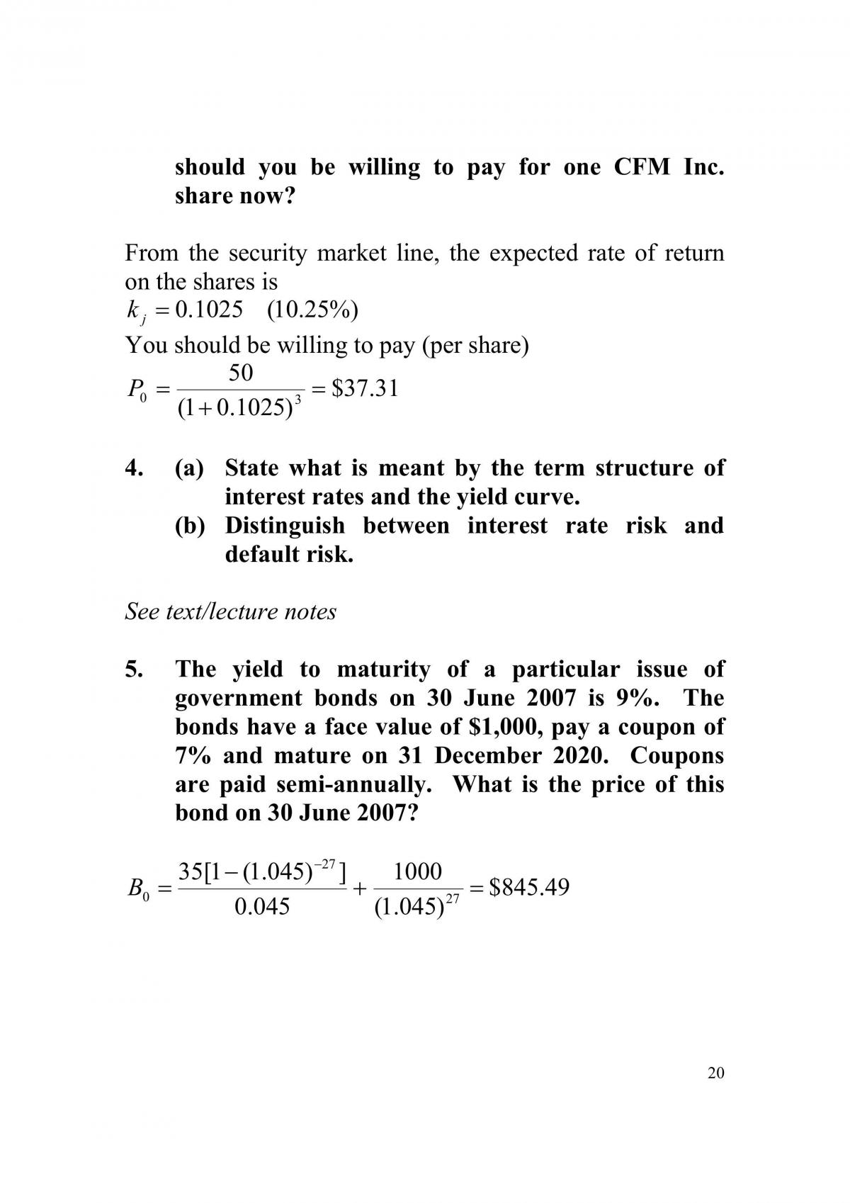 Solutions To Tutorial Questions - Page 20