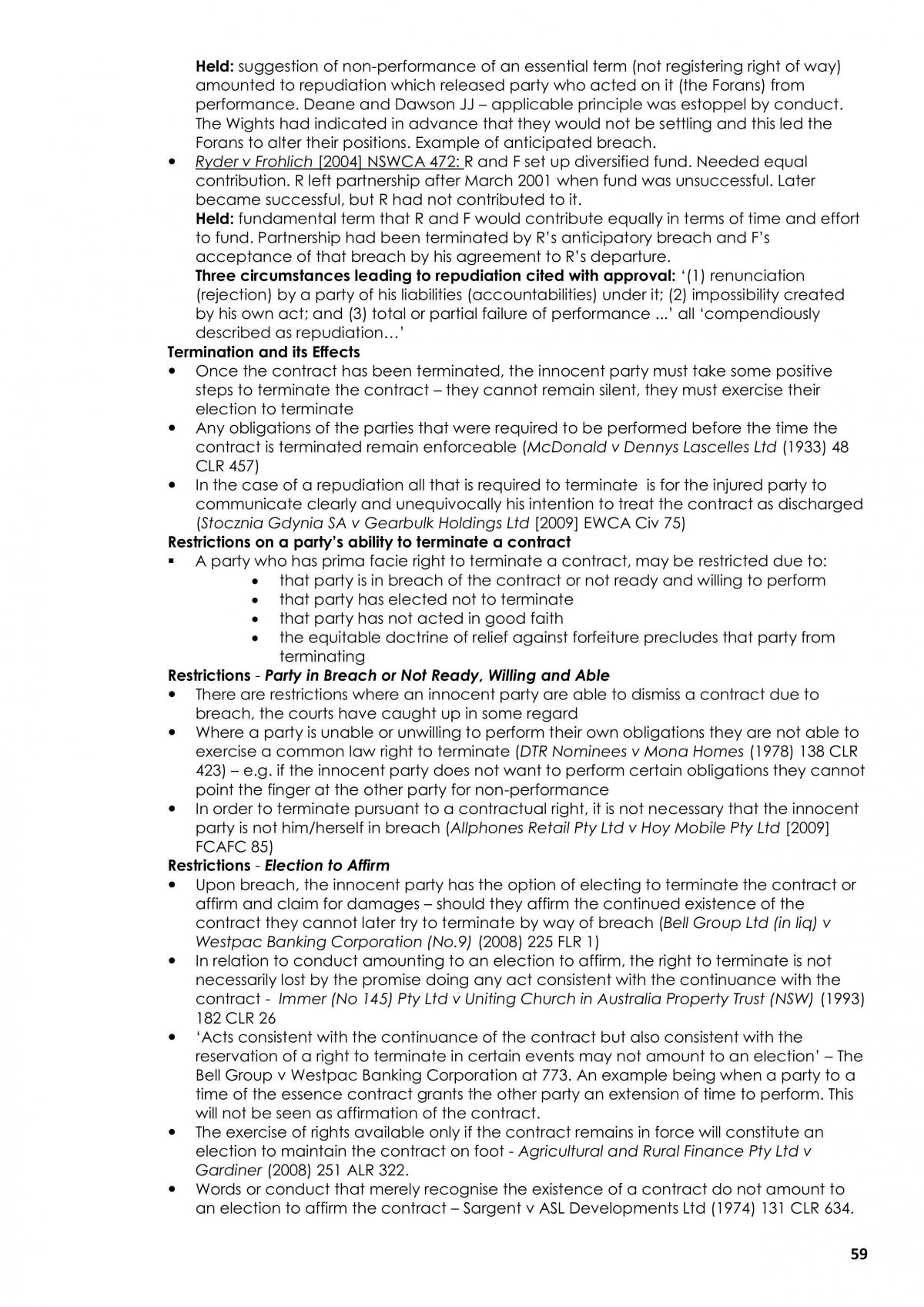 LWZ118 Contracts Exam Notes - Page 59